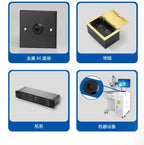 Metal CAT6A C-type RJ45 Network Direct Module Socket Cat 6A Ethernet Interface Data Signal Connector RJ45 Round Panel Sockets