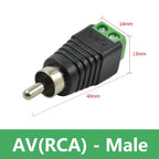 4/8/20PCS RCA Female/Male Jack AV Screw Connector Adapter Jack RCA Terminal Block CAT5 To Camera CCTV Video Balun