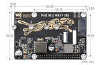 Raspberry Pi 5 PoE Power And PCIe M.2 NVMe SSD HAT PLUS (B) 2230/2242/2260/2280 For PI5