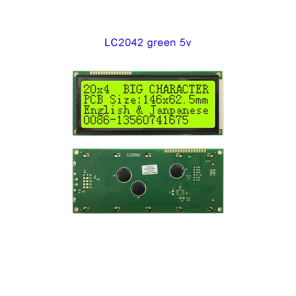20x4 2004 Big Large Size Character  Lcd Display I2C IIC Blue White Green Size 146x62.5mm 5v LC2042 WH2004L AC204B  SBS02004A0