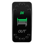 12V/24V Waterproof DPDT Momentary Rocker Switch ON-OFF-ON Arrows Winch In/Out Up/Down Toggle for Jeep, Dump Trailer, Truck, Boat