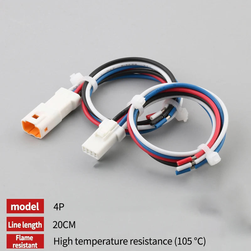 1 Set JST Automobile Car Waterproof Connector 2/3/4/6/8Pin Male&Female Harness Plug Socket with 15CM Wire 0.6MM JST02T/02R-JWPF