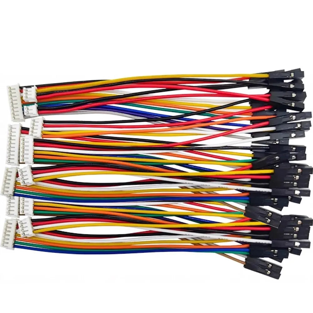 5PCS XH2.54/PH2.0/HY2.0/ZH1.5/MX1.25/SH1.0 To Dupont Line Cable 1P Female 2/3/4/5/6/P 20CM 26AWG 28AWG Jumper Wire