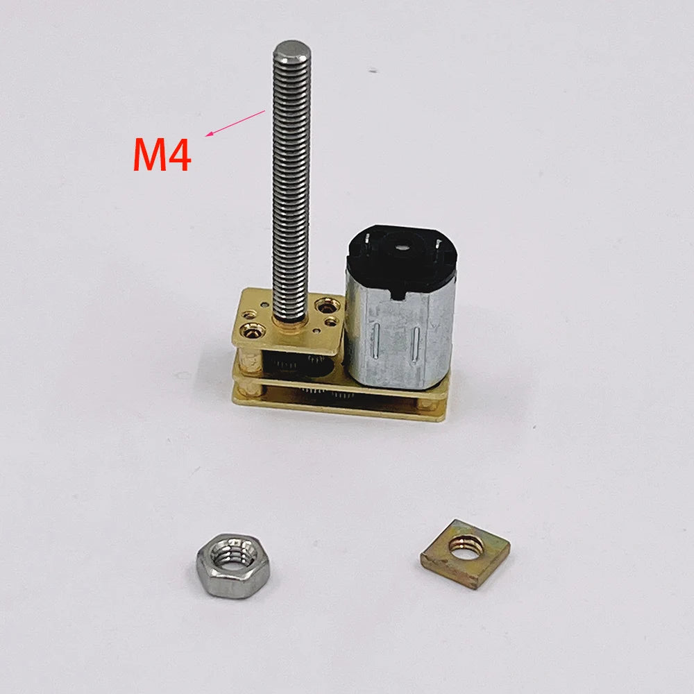 Micro N20 Full Metal Gearbox Gear Motor DC 3V-6V 15rpm-300RPM With 35mm M4 Thread Flip Output Shaft 35mm linear actuator.