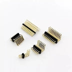 10pcs 1.27mm Pitch Dual Row Bent Right Angle 90 Degree 2*2/3/4/5/6/7/8-50P Dual Row Male Pin Header PCB Board Connector