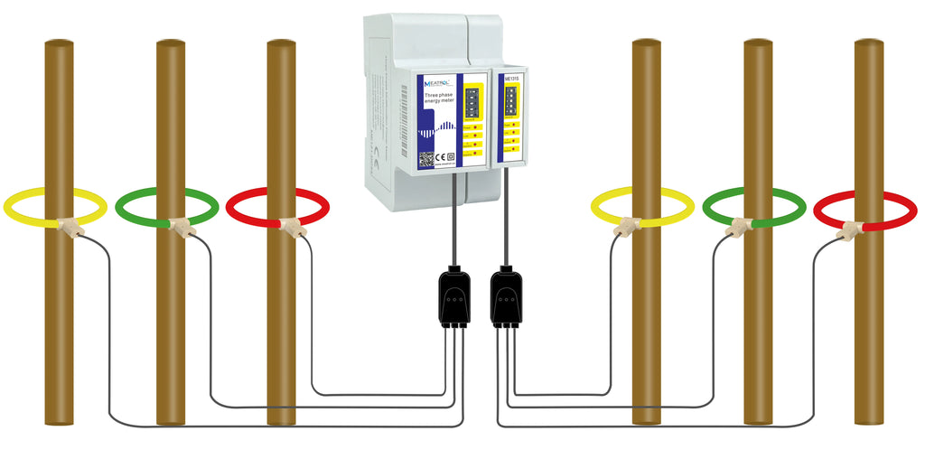 Multi Circuit Energy Meter ME131 Rogowski Coil CT Meters Multi Function Smart Power Energy Meter