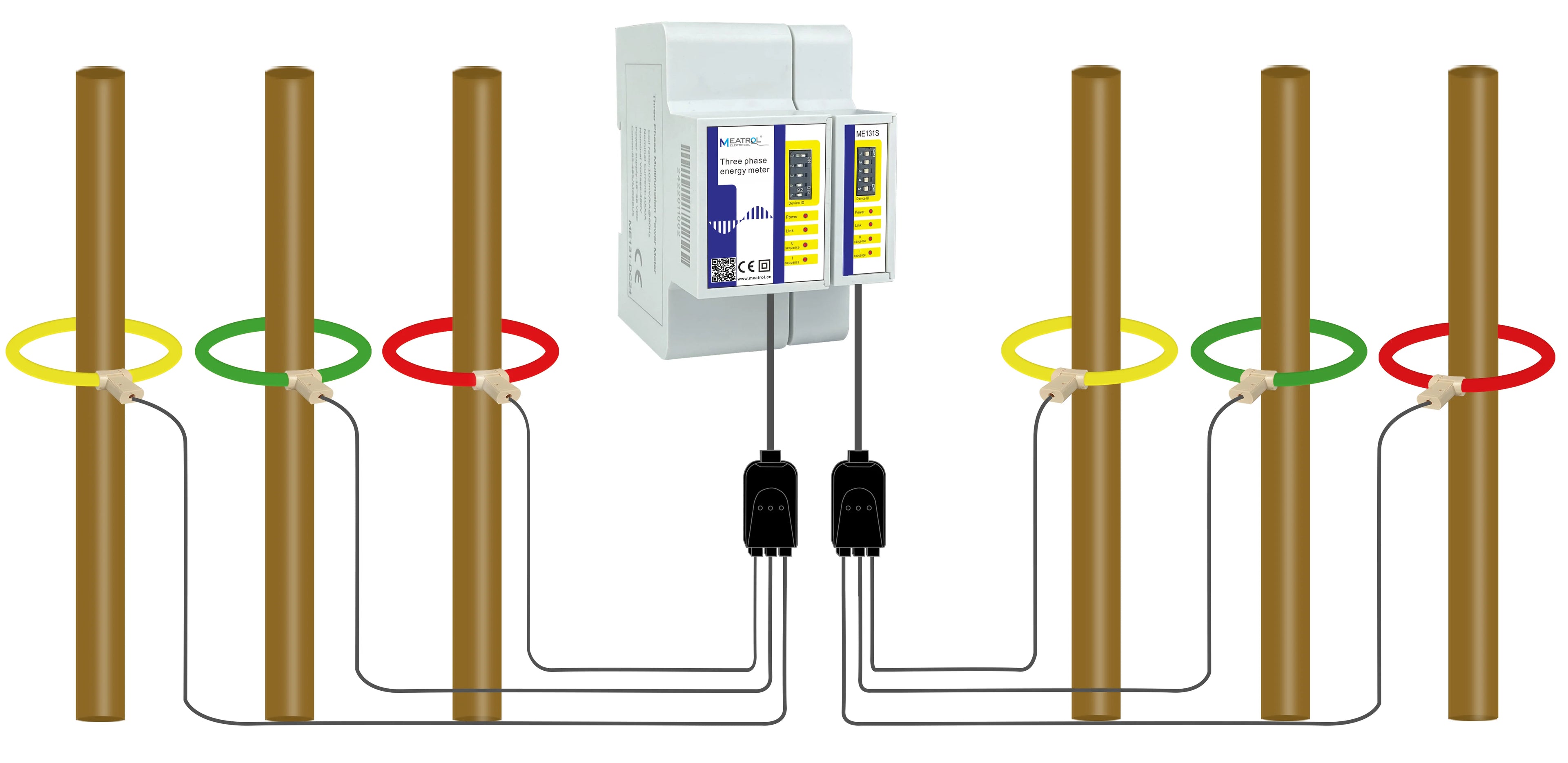 Multi Circuit Energy Meter ME131 Rogowski Coil CT Meters Multi Function Smart Power Energy Meter