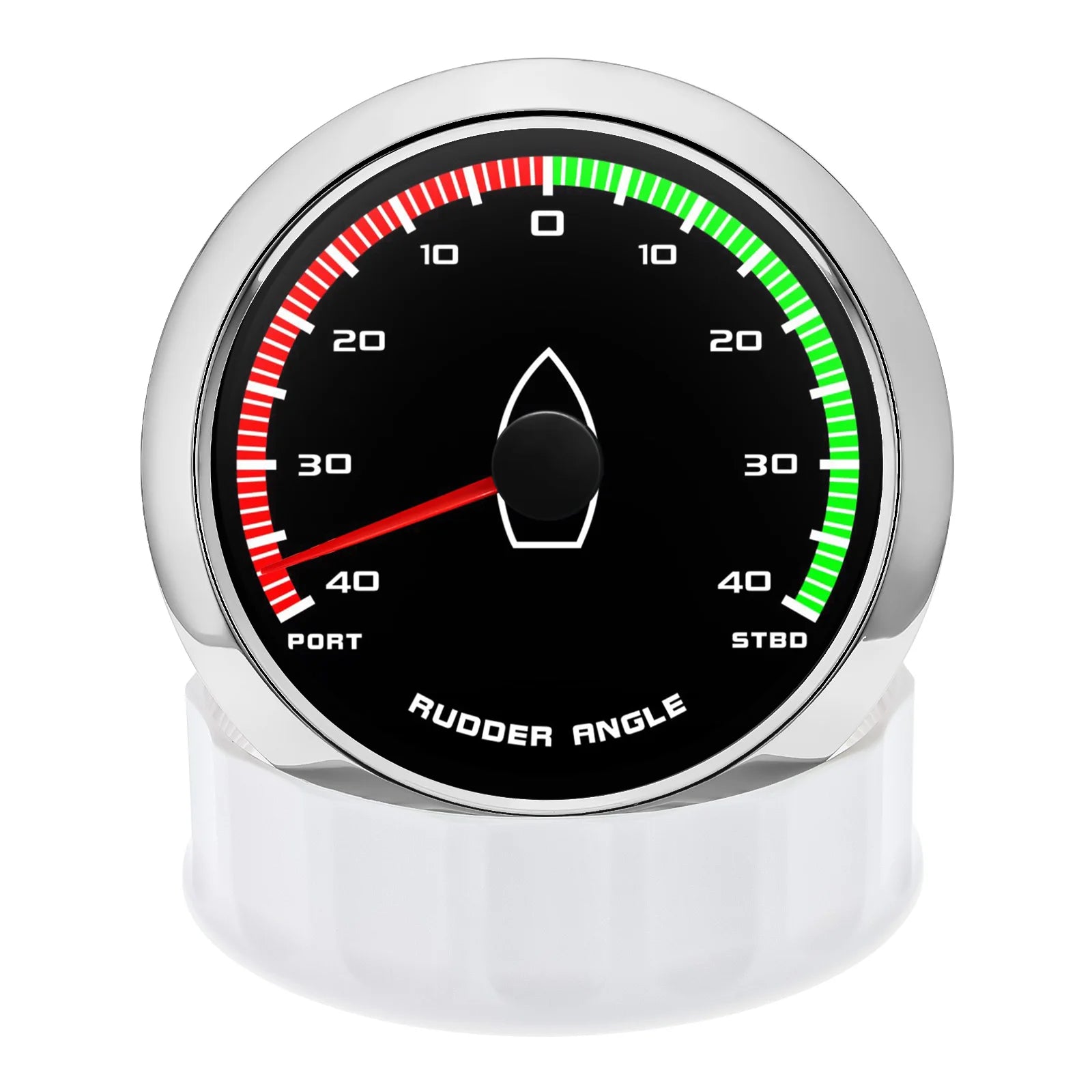 12V/24V STBD PORT Rudder Angle Meter 85mm Rudder Angle Indicator with 0-190 ohm Rudder Angle Sensor 7 Color Backlight Customized