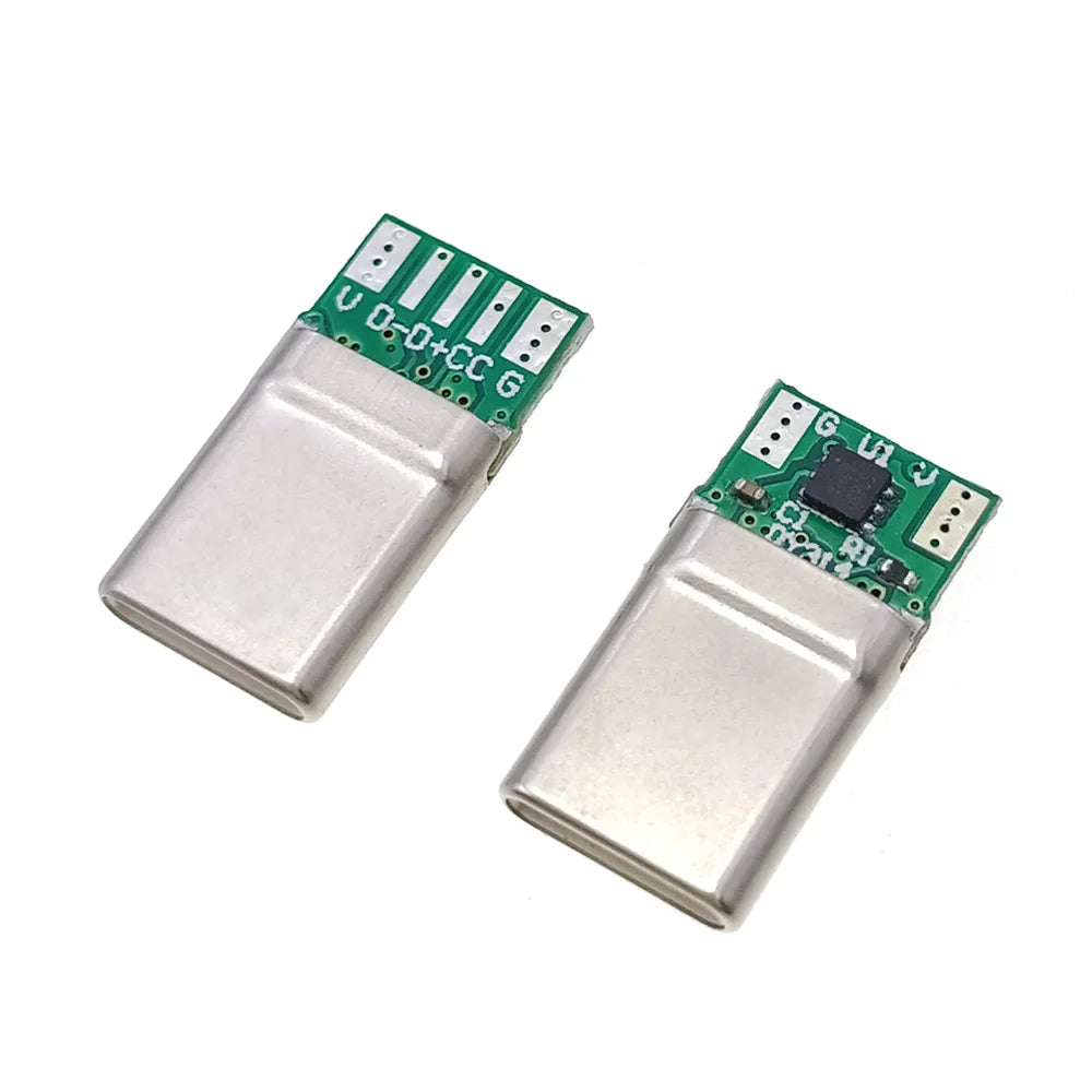 PD100W USB 3.1 Type-C 7Pin Connector Male Receptacle Adapter to Solder Wire Cable 20V 5A High Current Support PCB Board
