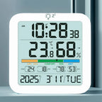 Thermometer Sensor with Backlit LCD Digital Magnetic Clock Easy To Read Home Weather Station for Humidity Gauge Meter Sensor