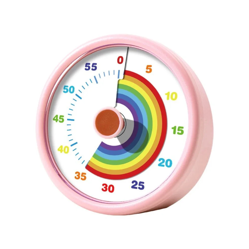 60 Minutes Visual Timer Ultra Silent Visualization Countdown Alarm Clock Round/Square Self-discipline Kitchen Timer
