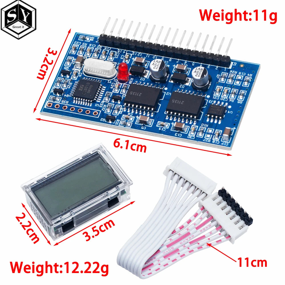 5V DC-AC Pure Sine Wave Inverter SPWM Driver Board EGS002 12Mhz Crystal Oscillator EG8010 + IR2113 Driving Module LCD