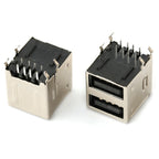 10PCS USB Interface Double-Layer USB Socket Type A Standard Port Male and Female Solder Socket DIP Straight Bent Pin PCB Socket