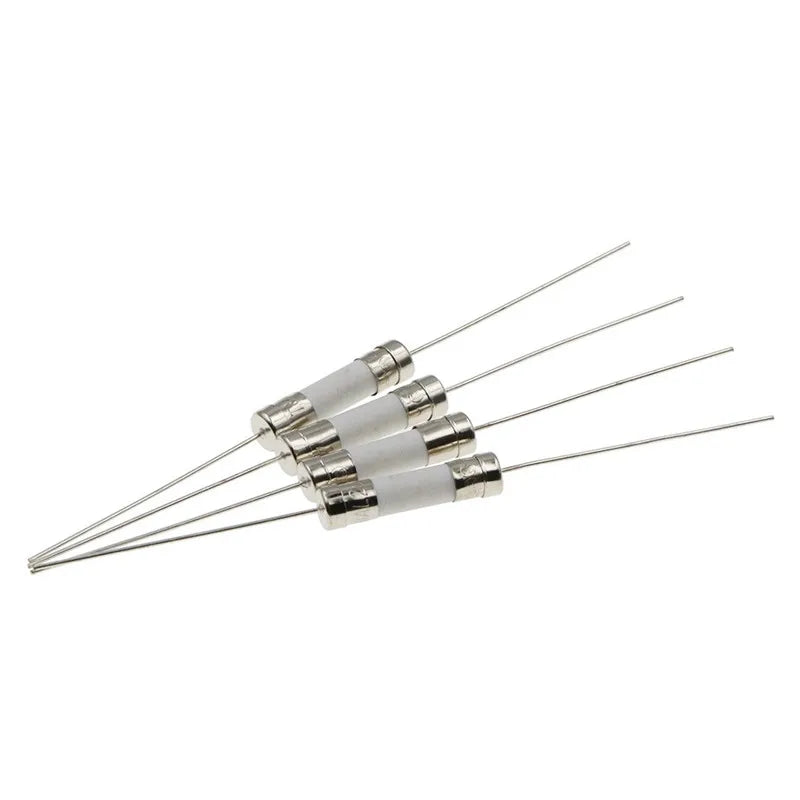 20PCS 5x20mm Ceramic Slow Blow Fuse with Pins, 250V Time Delay Tube Fuses 0.5A-15A for Power Supply