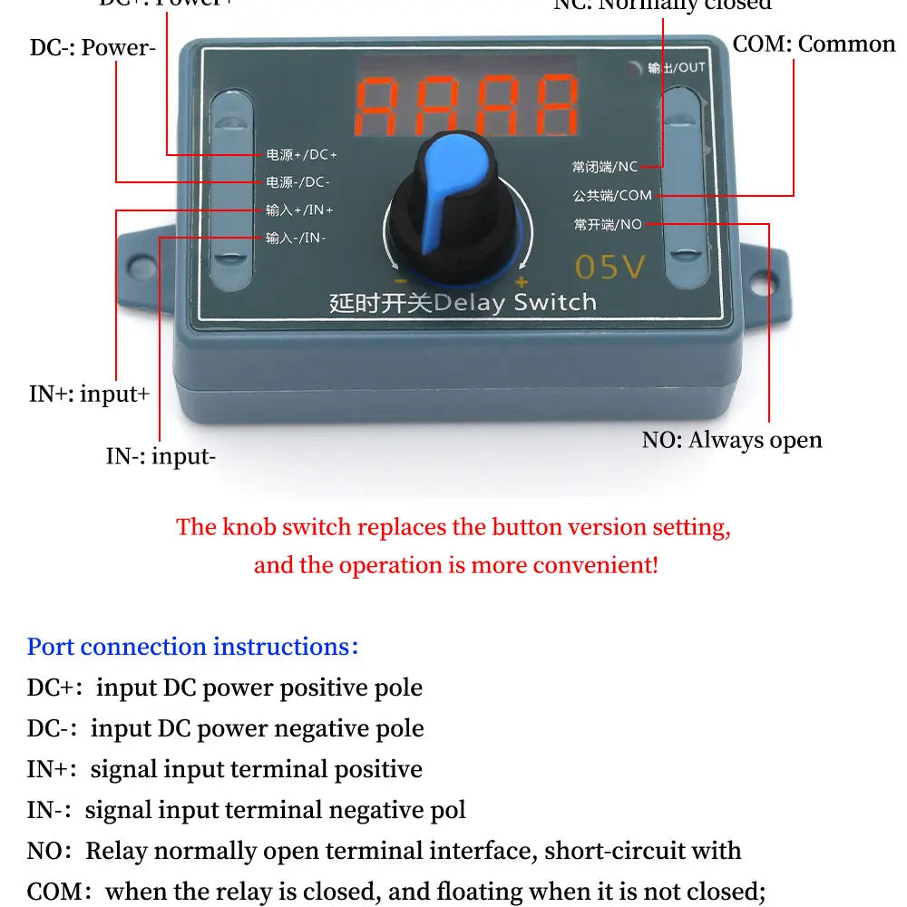 DC 5V 12V 24V 10A Adjustable Time Delay Relay Module LED Digital Timming Relay Timer Delay Trigger Switch Timer Control Switch