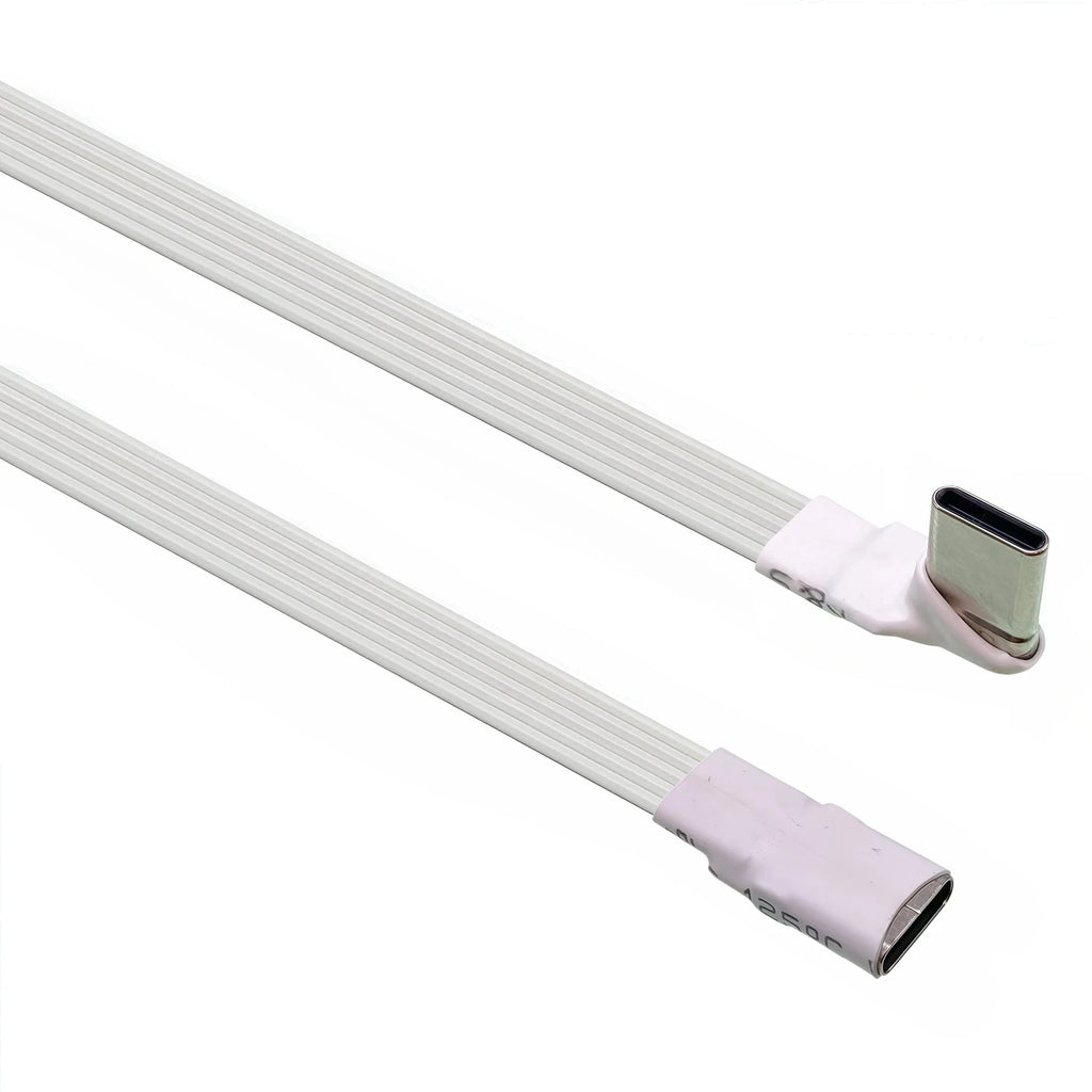 20CM 30CM 10CM 5CM USB 2.0 Type-C Flat Cable Extension FPC Cable USB 2.0 USB-C 90° Up/Down Angled Plug 5CM-1M