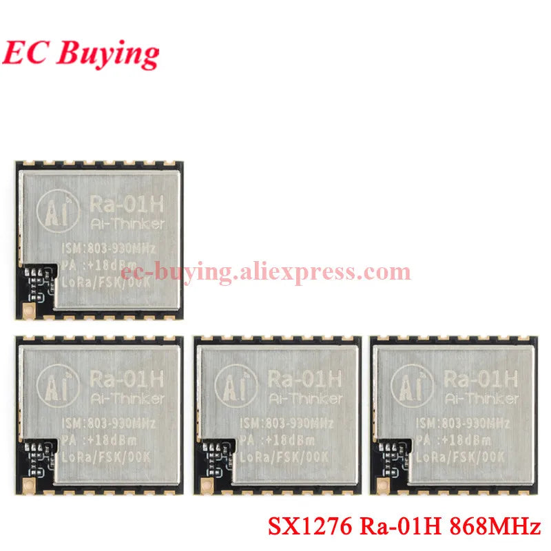 10Pcs/1pc SX1276 Ra-01H LoRa Wireless Spread Spectrum RF Module Communication 868MHz 3.3V Serial SPI Interface Ra-01 Adapter