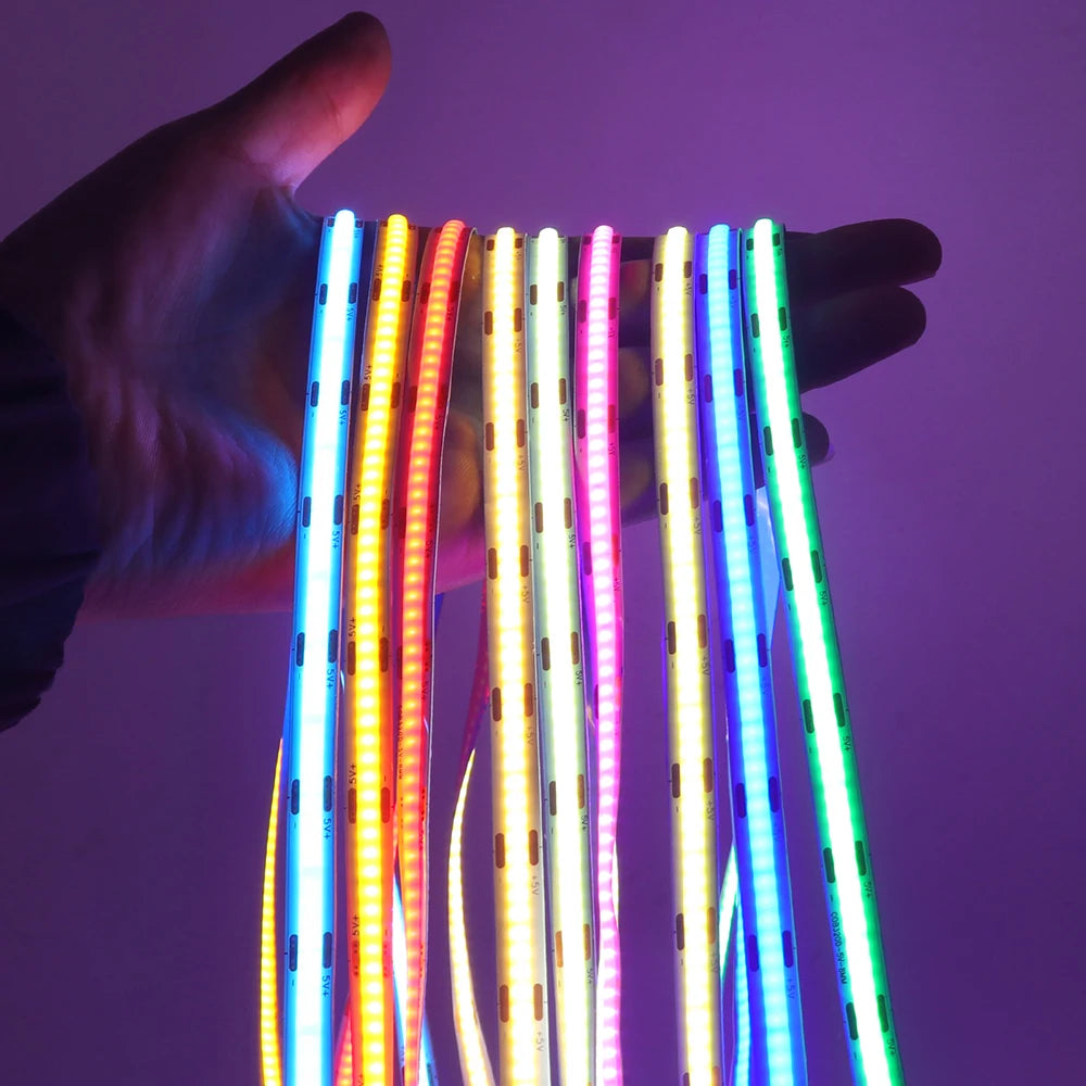 5V Motion Sensor Nigth Light COB Led Strip USB Battery Power 3mm 5mm 8mm PCB 320 LEDs Flex Lamp for Under Cabinet Kitchen Stairs