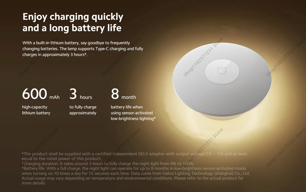Original New MIJIA Night Light 3 Adjustable Brightness Infrared Smart Human Body Sensor Magnetic Base For Smart Home Life -CN