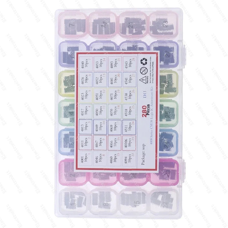 28Value 4000 Series CMOS Logic SMD Chip Kit 4001- 4543 Various IC