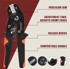 Ratchet Crimping Tool Kit With Interchangeable Jaws For Insulated Non-Insulated Terminals, Open Barrel, Dupont Connector,Sleeves
