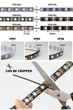 WS2812B Led Lights DC5V Smart RGB Led Strip Light Individually Addressable IC Magic Strip Light Black White PCB IP30/IP65/IP67