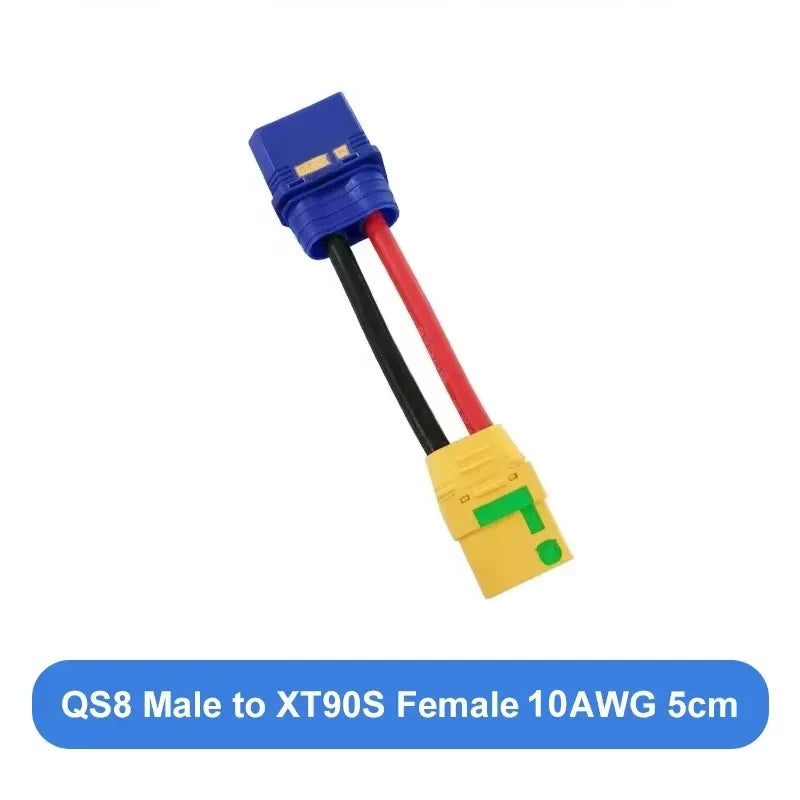 QS8S to XT90/60 TRX EC5 Anti-ignition Plug Male Female Model Aircraft Adapter Cable for Plant Protection Machine Lithium Battery