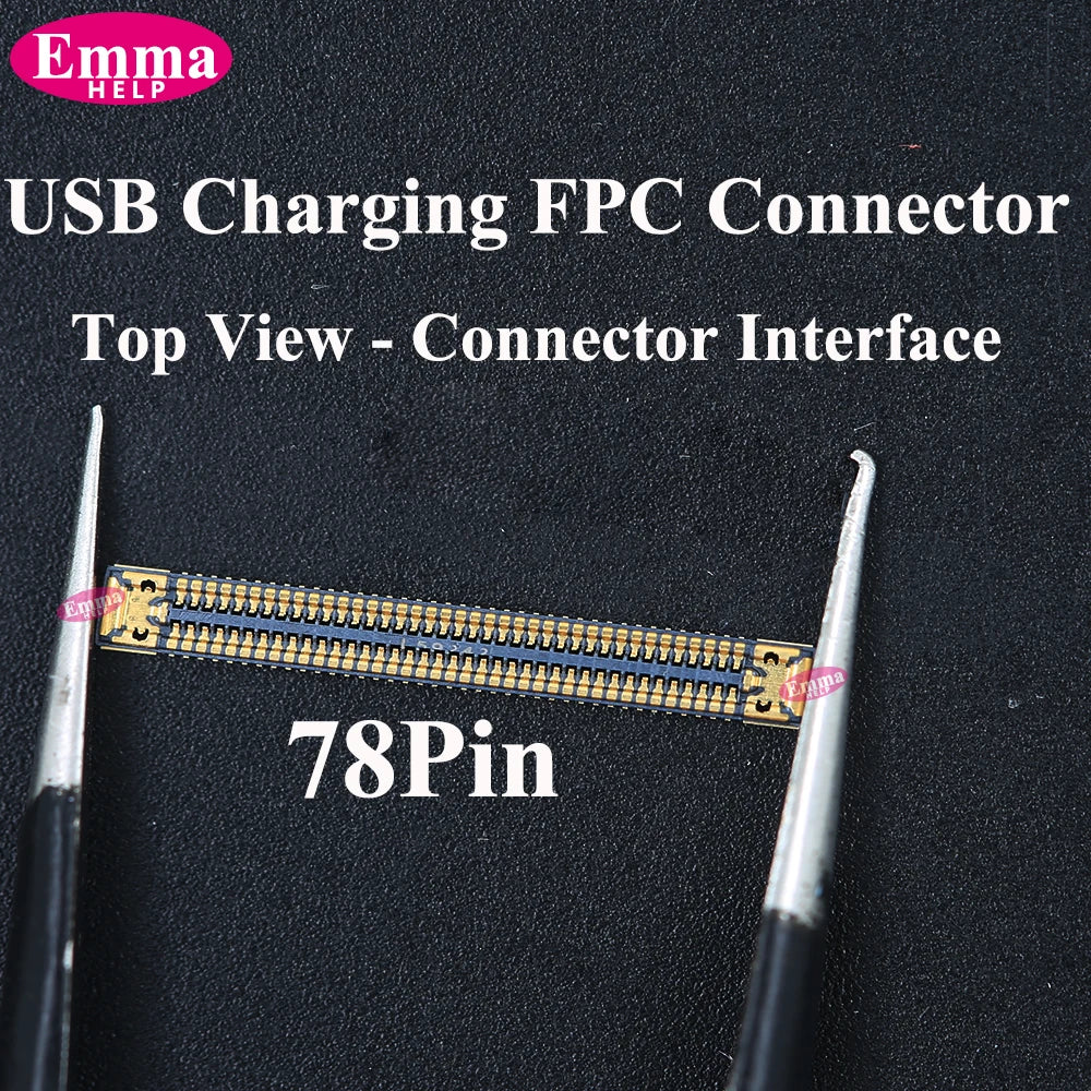 10pcs Charging FPC on MainBoard for Samsung A12 A22 A52 A55 A56 A13 A33 A34 A51 A71 A40 A80 A21S A05 A06 A07 FPC Connector Port