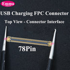10pcs Charging FPC on MainBoard for Samsung A12 A22 A52 A55 A56 A13 A33 A34 A51 A71 A40 A80 A21S A05 A06 A07 FPC Connector Port