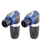 2/4/8Pcs 4Pins L-Shaped XLR Plug 90 Degree Plug Ohm Connector for Audio Speaker Speakon Led Powercon Adapter Amplifier