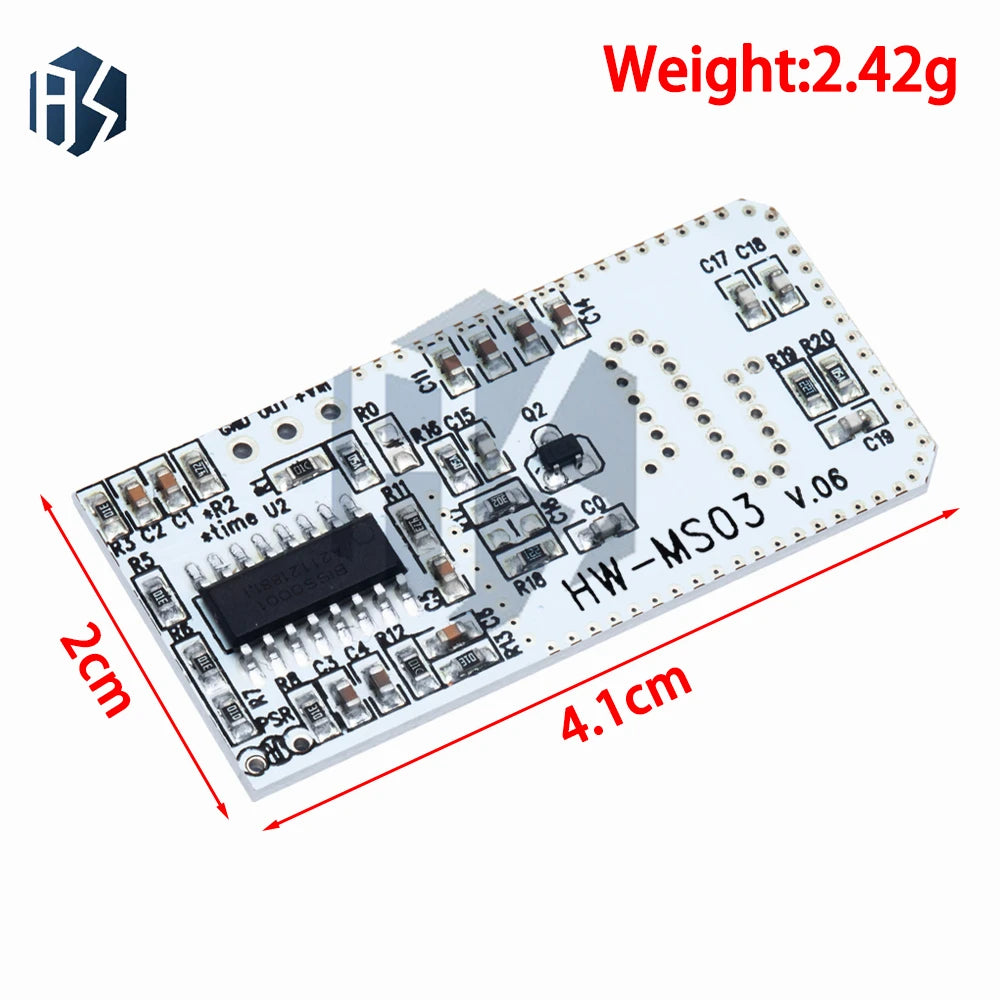 HW-MS03 2.4-5.8GHz Microwave Doppler Radar Motion Sensor - High-Precision Presence Detection Module for Arduino