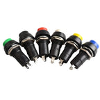 6pcs 12mm Momentary Button SPST ON/Off AC 250V/1.5A 125V/3A, Versatile Lock Free mini Round Button
