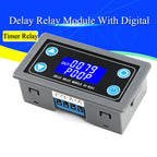 DC12V LED Digital Time Delay Relay Module Programmable Timer Relay Control Switch Timing Trigger Cycle with Case for Indoor
