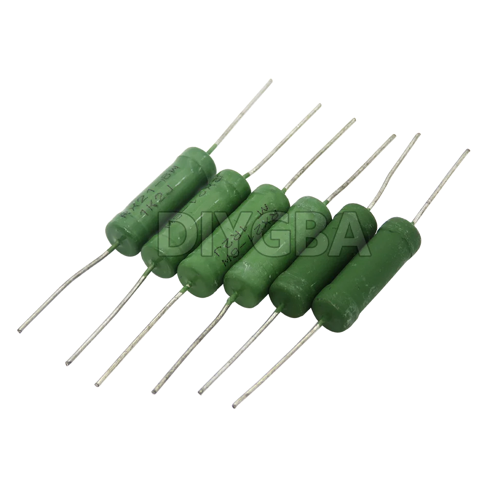 10PCS RX21 5% WiRe Wound Resistance 6W 10W 0.01R 0.05R 0.1R 0.12R 1R 10R 18R 20R 22R 24R 27R 30R 33R 36R 100R 1K 10K 12K 15K