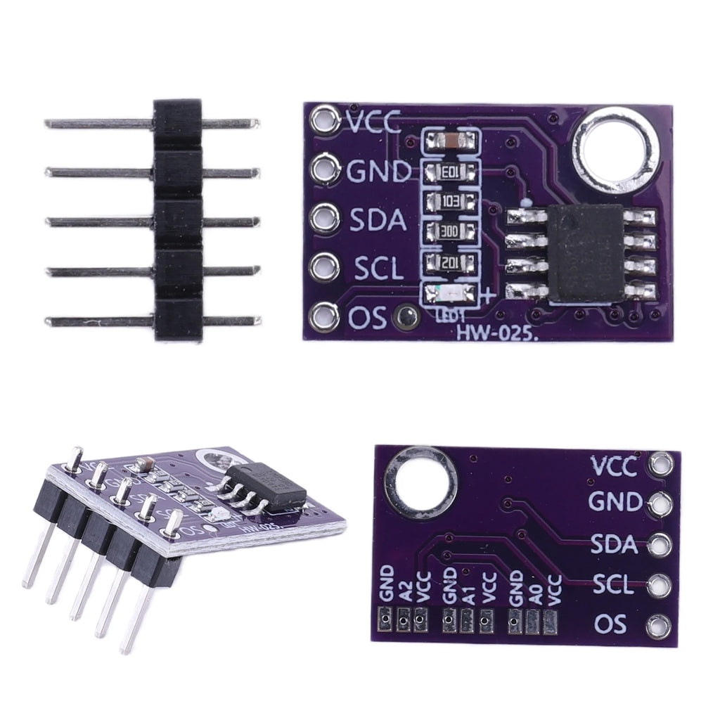 LM75 LM75A Temperature Sensor Module LM75BD High Speed I2C Interface Temp Sensor DIY Projects/Smart Home/Industrial Control