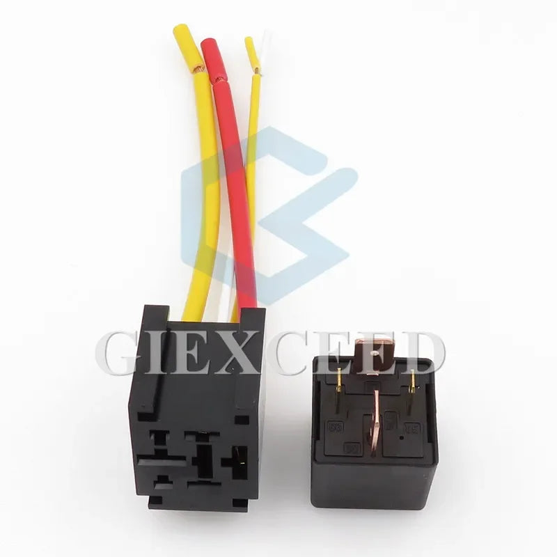 80A 12v-60v 4 Pins DC AMP SPDT Car Relays with Socket Universal Car AC Assembly Automobile Relay Waterproof