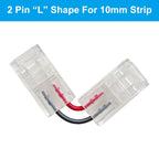 2/3/4/5/6Pin LED Light Strip Corner Connector Transparent Solderless Buckle Board To Board L-Shaped Solderless For RGB RGBW Tape