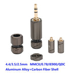 1Set Hi-End 2.5mm 3.5mm 4.4mm Audio Plug +Splitter+Slider+MMCX 0.78 QDC IE900 N5005 A2DC Upgrade Earphone Wire Aluminum Alloy