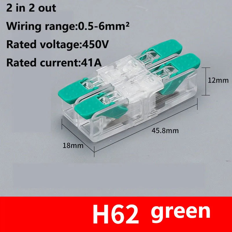 Quick Wiring Terminal Push-in Wire Connector Splitter Mini Universal High power Butt Terminal Block Led Light 1 in Multiple Out