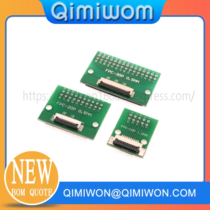 FPC/FFC Adapter Board 0.5/1.0MM to 2.54MM Soldered Connector 4/5/6/8/10/12/14/16/20/26/3040/45/50/60 Pin