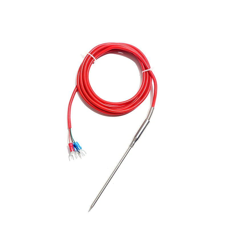 PT100 RTD Penetrating Temperature Thermistor Probe 4x50mm 4x100mm 4x150mm PT1000 Needle-shaped Thermal Resistance Sensor