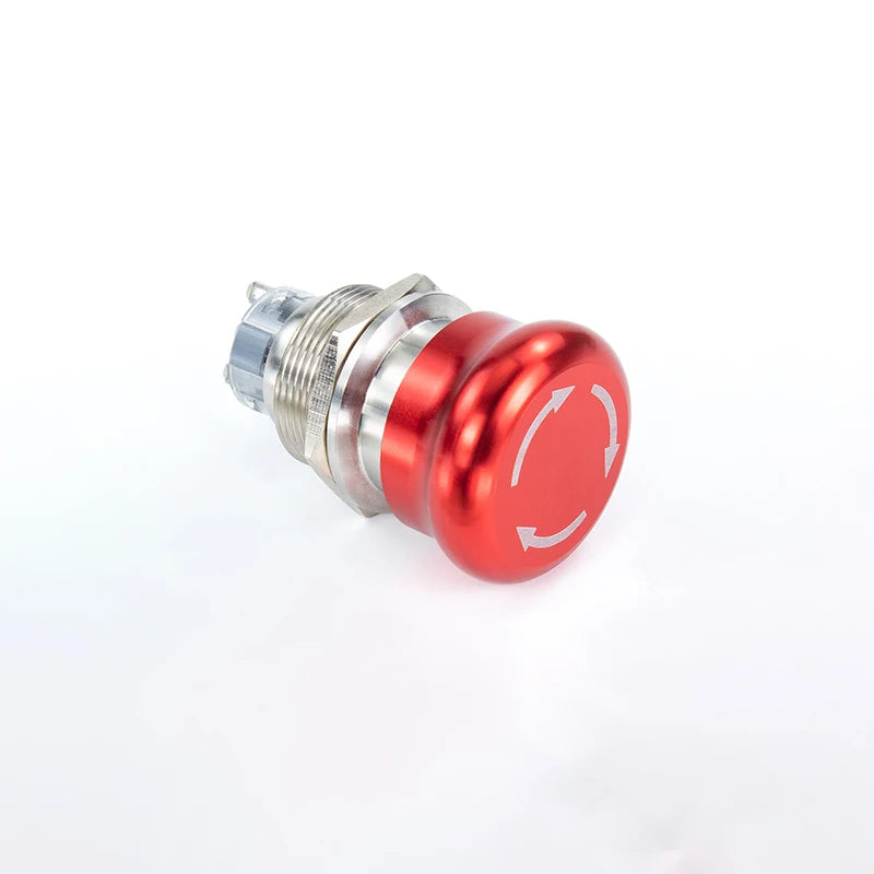 Metal Emergency Stop Push Button Switch Latching 12V-250V Stainless Steel Red Mushroom 16 19 22 25MM 1NO1NC Momentary