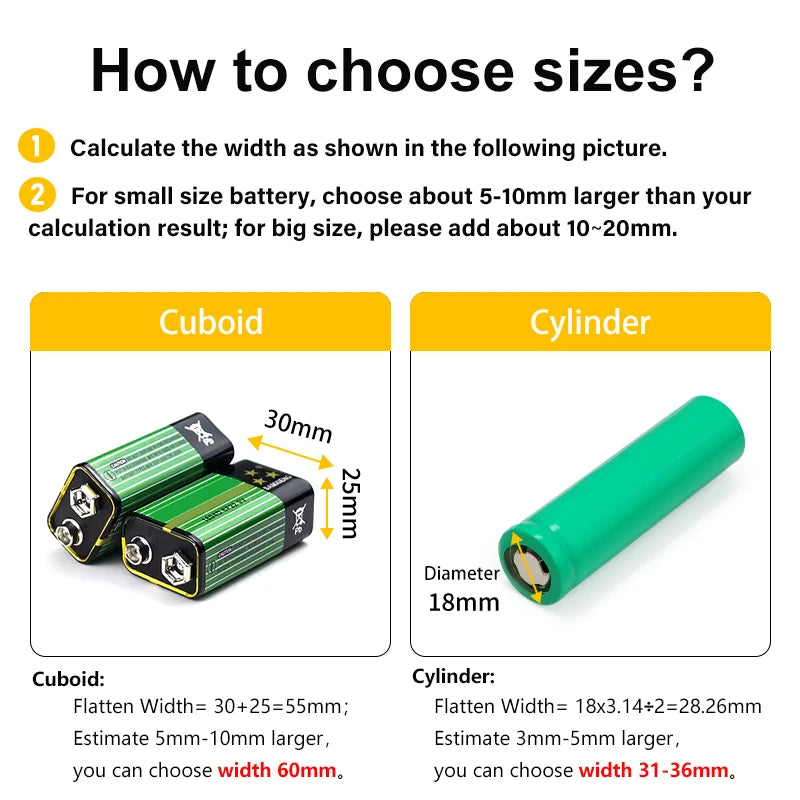 5M Clear Width 25mm ~ 200mm PVC Heat Shrink Tube 18650 Battery Wrap Pack Insulated Cable Protector Sleeve Lithium Film Case