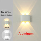 LED Wall Sconces 2W/4W/6W/8W/10W Modern Wall Light, Hardwired Aluminum Wall Lamp,Black Up Down Wall Mount Lights for Living Roo