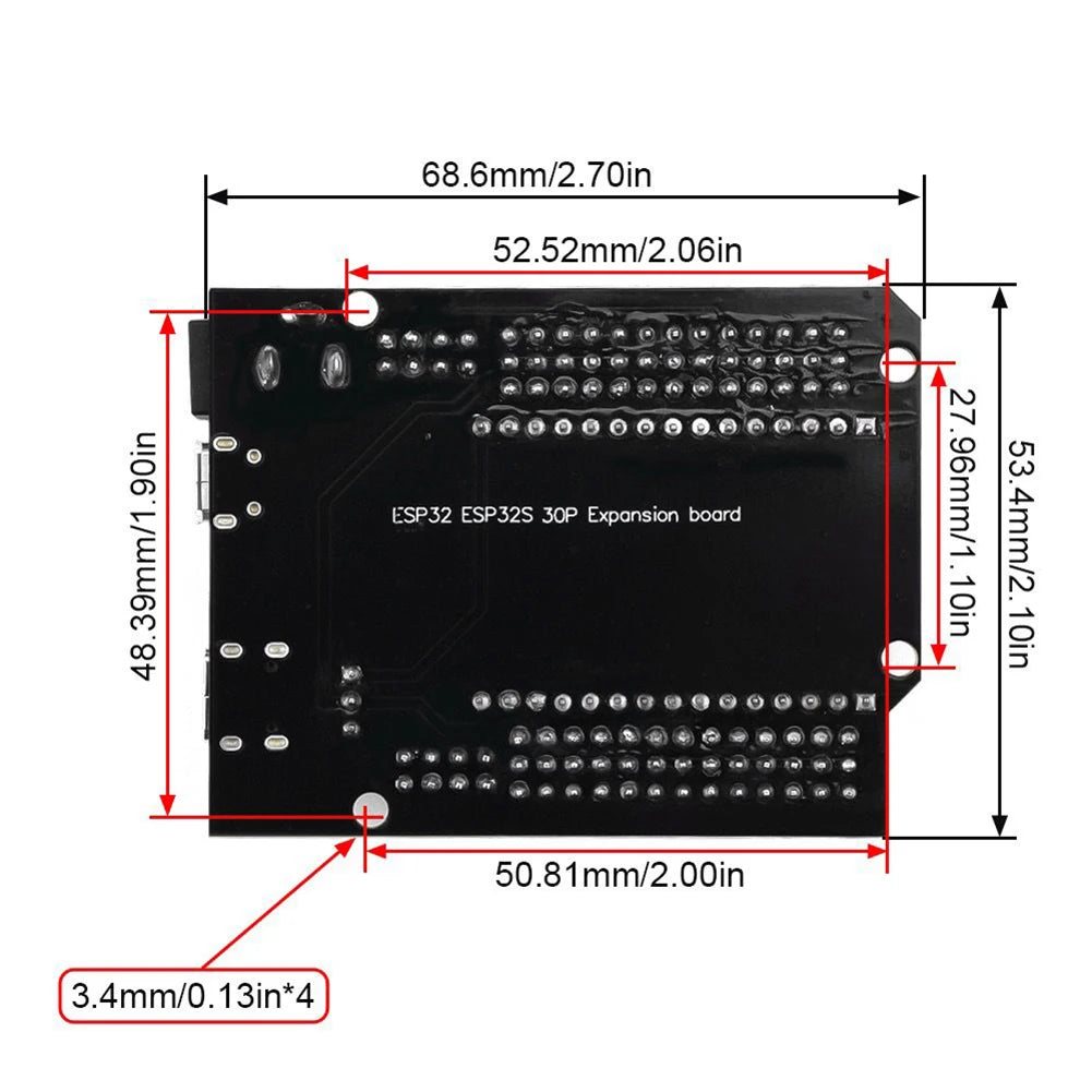 ESP32 Expansion Board Compatible with ESP32 WiFi+Bluetooth Dual Core ESP32-DevKitC-32 ESP-WROOM-32 Development Board 30Pin