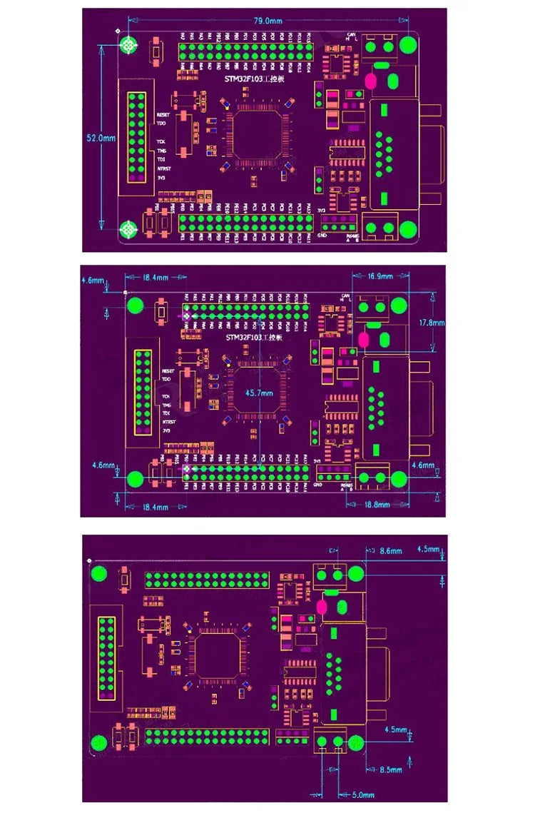 STM32 board CAN RS485 STM32F103VET6 minimum system MCU learning