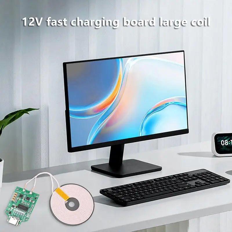 ♦15W Type-c Wireless Charging Module Coil Transmitter Board High Efficiency Inductive Charger DIY Circuit Module
