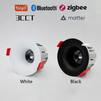 Recessed Curved Seamless LED Ceiling Light 3CCT/ Tuya BLE/ Zigbee/ Matter/ All Aluminum LED Spot Downlight