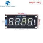 TM1637 LED Display Module for Arduino 4 Digit Tube 7 Segment 0.56 inch Time Clock Indicator Module Red Blue Green Yellow White