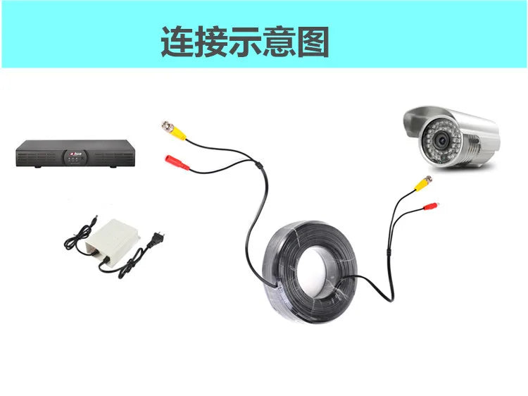 AHD Camera Cables 5M/10M/15M/20M/30M BNC Cable Output for DC Plug Cable for Analog AHD CCTV DVR Drop Shipping